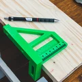 Thước đo đa góc 3D 45/90 độ – Eke thợ mộc, protractor & thước kẻ line - Thumbnail 1