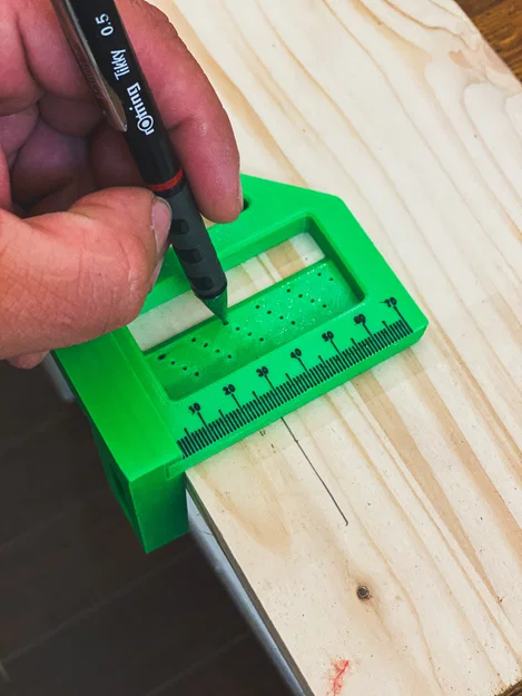 Thước đo đa góc 3D 45/90 độ – Eke thợ mộc, protractor & thước kẻ line - Image 2