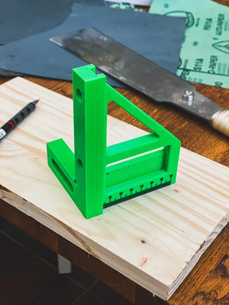 Thước đo đa góc 3D 45/90 độ – Eke thợ mộc, protractor & thước kẻ line - Image 4