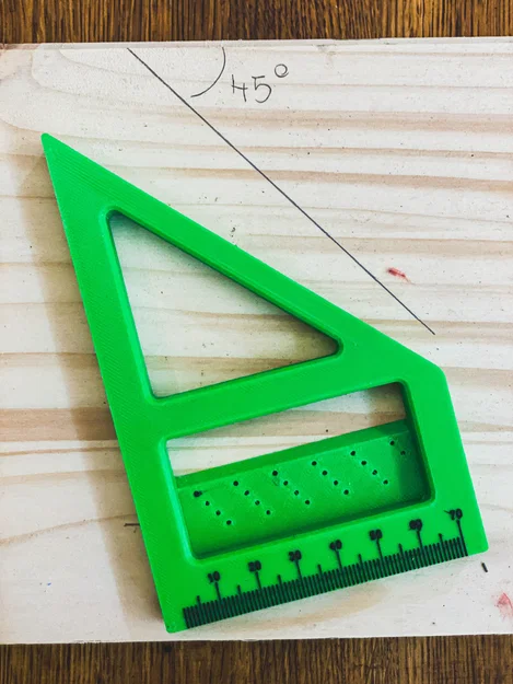 Thước đo đa góc 3D 45/90 độ – Eke thợ mộc, protractor & thước kẻ line - Image 5