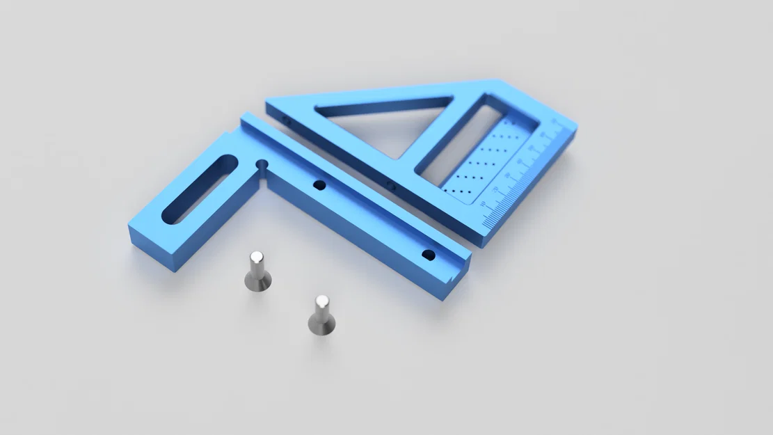 Thước đo đa góc 3D 45/90 độ – Eke thợ mộc, protractor & thước kẻ line - Image 8