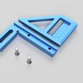Thước đo đa góc 3D 45/90 độ – Eke thợ mộc, protractor & thước kẻ line - Thumbnail 8