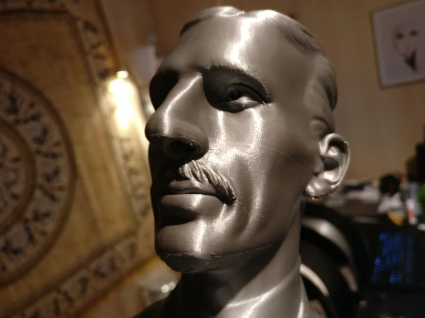 Tượng bán thân Tesla kèm bệ nhỏ có chú thích - Image 6