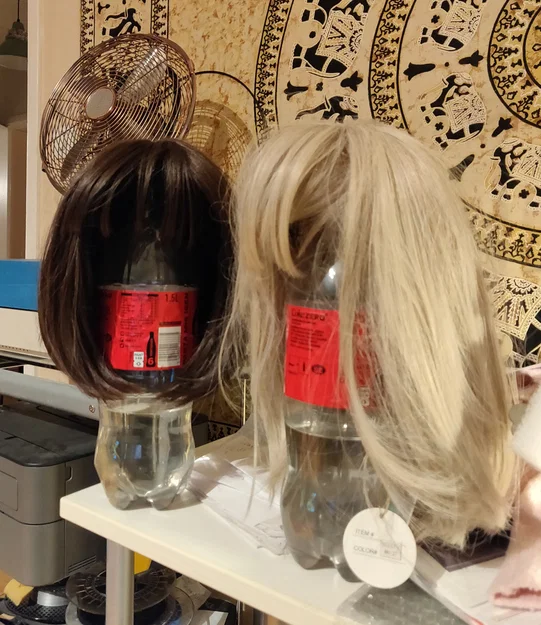 Giá Đỡ Tóc Giả Từ Chai Nước Ngọt (Bottle Wig Stand) - Image 7