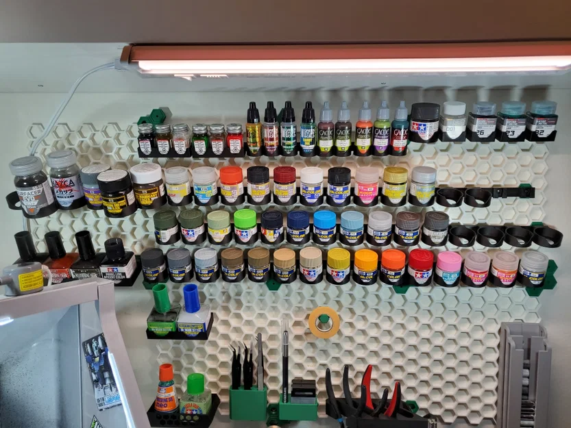 HSW Modular Paint Rack – Giá/Khay Đựng Sơn Modular Cho Honeycomb Storage Wall - Image 1