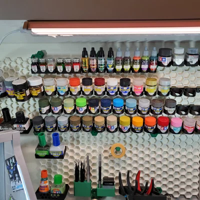 HSW Modular Paint Rack – Giá/Khay Đựng Sơn Modular Cho Honeycomb Storage Wall