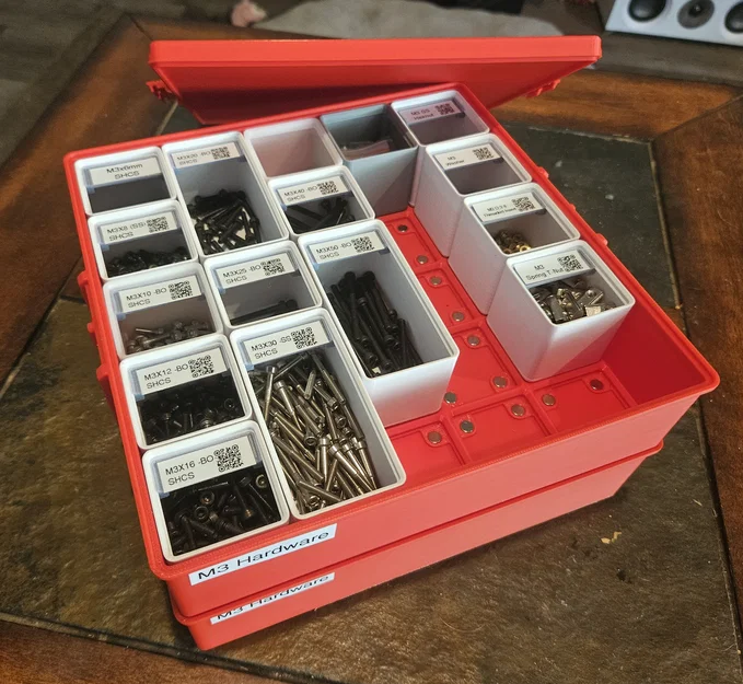 Hộp Lưu Trữ Xếp Chồng Gridfinity 5x5 Có Nắp - Image 1