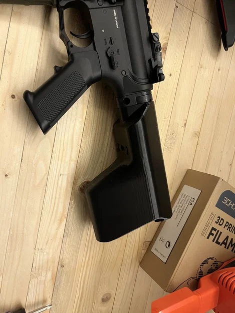 Báng súng Airsoft M4/M16 chứa pin (Battery Stock) in 3D - Image 4