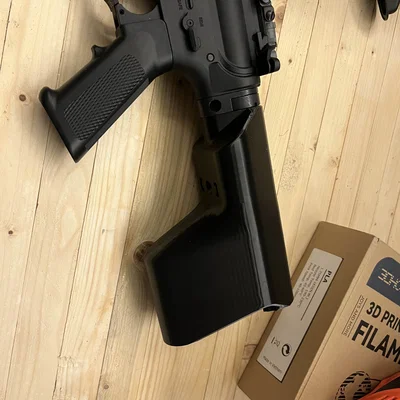 Báng súng Airsoft M4/M16 chứa pin (Battery Stock) in 3D