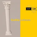 Mô hình cột kiến trúc Gothic 01 (Gothic column 01) cho kiến trúc sư - Thumbnail 1