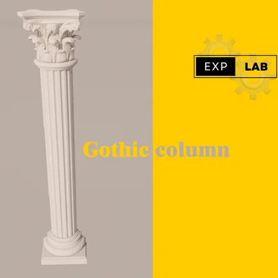 Mô hình cột kiến trúc Gothic 01 (Gothic column 01) cho kiến trúc sư