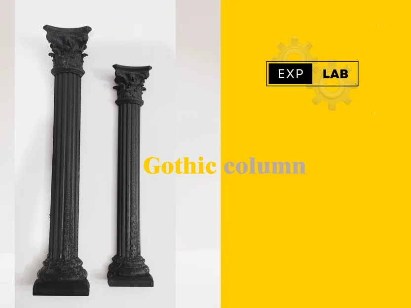 Mô hình cột kiến trúc Gothic 01 (Gothic column 01) cho kiến trúc sư - Image 2