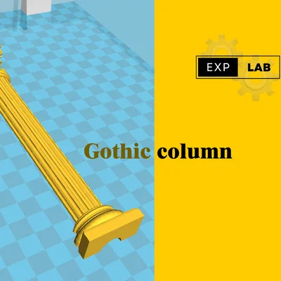 Mô hình cột kiến trúc Gothic 01 (Gothic column 01) cho kiến trúc sư