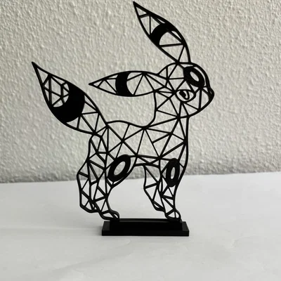 Mô hình 3D Umbreon Pokémon phong cách hình học cực chất