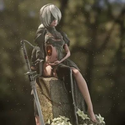Mô hình Nier Automata 2B Figure (cao ~17cm) để in 3D