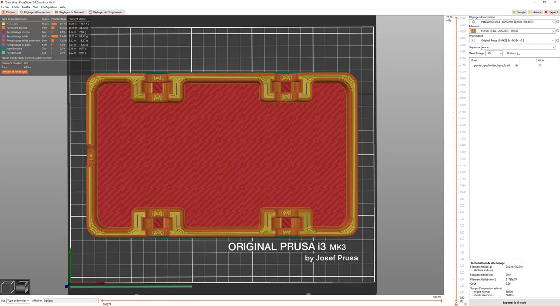 Gravity Spool Holder – Mod Base Nhẹ Hơn (Giảm Vật Liệu/In Nhanh) - Image 3