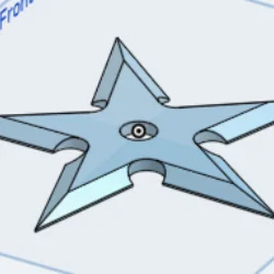 Phi tiêu Ninja 3D (Throwing Star) - Mẫu in giải trí cực chất