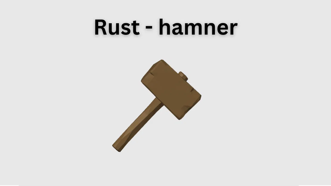 Mô hình 3D búa Rust (Hammer) tỷ lệ 1:1 làm đạo cụ cosplay đẹp mắt - Image 1