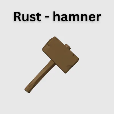 Mô hình 3D búa Rust (Hammer) tỷ lệ 1:1 làm đạo cụ cosplay đẹp mắt