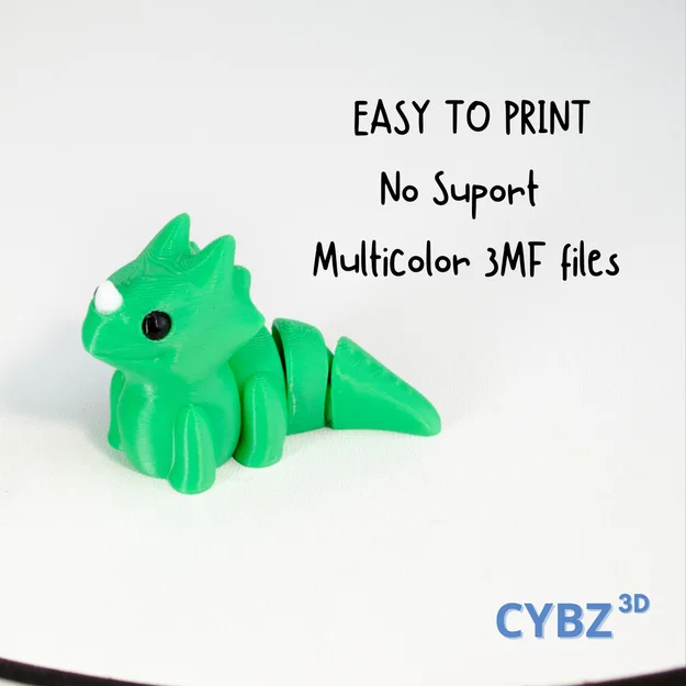 TINY TRICERATOPS - BABY DRAGON FLEX (Khủng long ba sừng tí hon - rồng baby dẻo) - Image 1