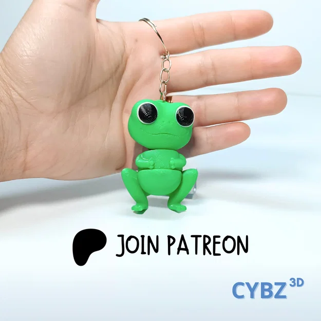 Ếch Nhỏ Cute Articulated (Flexi) – Có 3MF, In-place, Kèm Keychain - Image 3