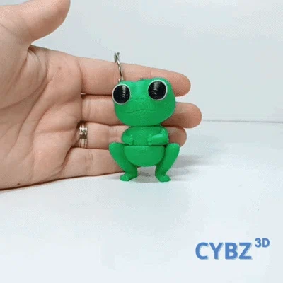 Ếch Nhỏ Cute Articulated (Flexi) – Có 3MF, In-place, Kèm Keychain