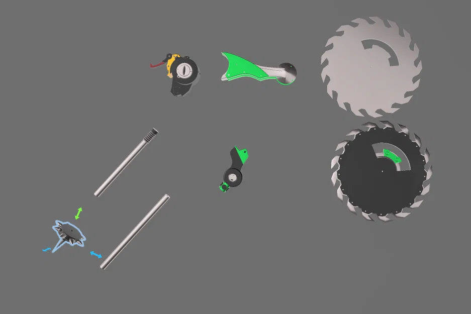 Mô hình 3D vũ khí cưa rìu Corin Wickes (Zenless Zone Zero) cho Cosplay - Image 2