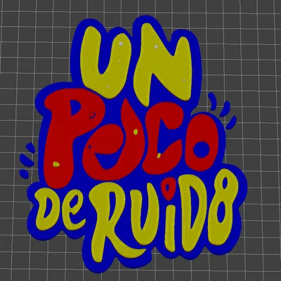 Mô hình Logo nghệ thuật Un Poco De Ruido in 3D độc đáo