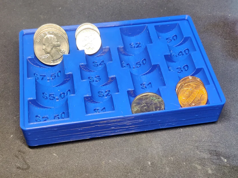 Khay Coin Mỹ U.S. Coin Tray Gridfinity (2x3) - Image 1