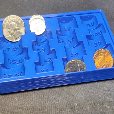 Khay Coin Mỹ U.S. Coin Tray Gridfinity (2x3)
