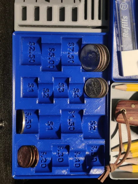 Khay Coin Mỹ U.S. Coin Tray Gridfinity (2x3) - Image 2