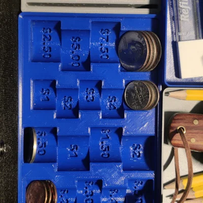 Khay Coin Mỹ U.S. Coin Tray Gridfinity (2x3)