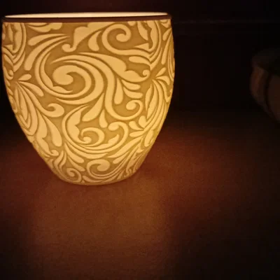 Đèn ngủ Lithophane in 3D họa tiết hoa văn tinh xảo