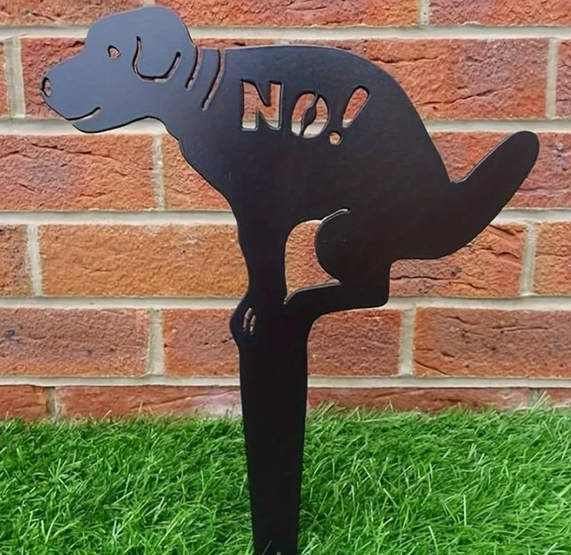 Biển báo cấm chó đi vệ sinh No Pooping Dog Sign in 3D - Image 1