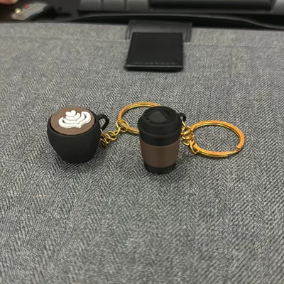Móc khóa hình ly cà phê (Coffee Cup Keychains) in 3D siêu cute