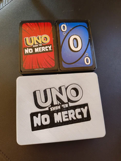 Hộp Đựng Bài UNO SHOW 'EM NO MERCY In 3D Gọn Gàng, Đẹp Mắt - Image 1