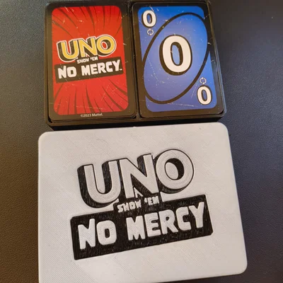 Hộp Đựng Bài UNO SHOW 'EM NO MERCY In 3D Gọn Gàng, Đẹp Mắt