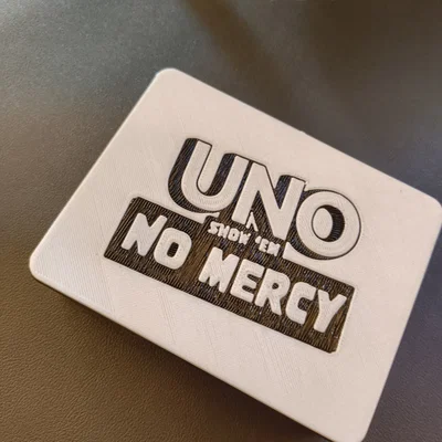 Hộp Đựng Bài UNO SHOW 'EM NO MERCY In 3D Gọn Gàng, Đẹp Mắt