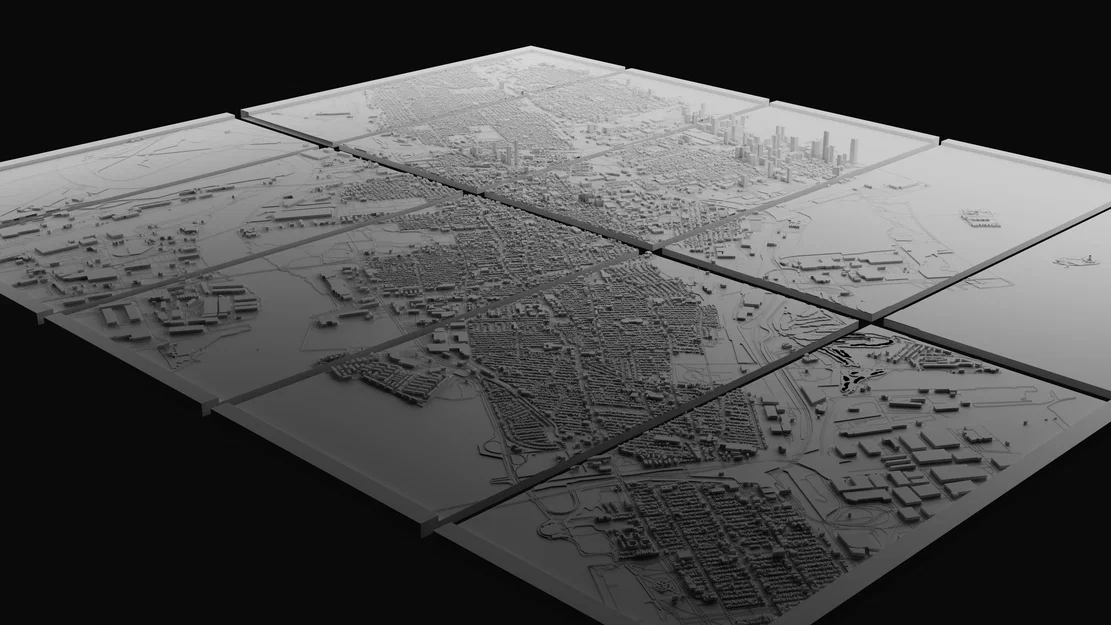 Mô hình bản đồ 3D chi tiết thành phố Jersey City (10 mảnh ghép) - Image 1
