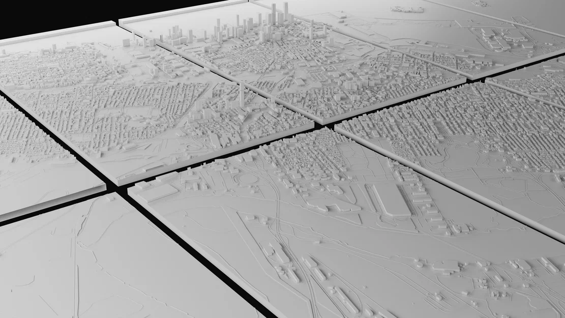 Mô hình bản đồ 3D chi tiết thành phố Jersey City (10 mảnh ghép) - Image 2