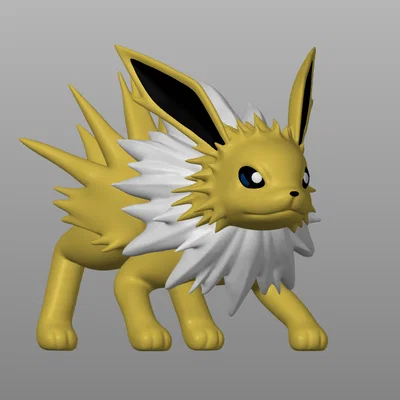 Mô hình 3D Jolteon Pokemon #135 bản in đa màu sắc cực chi tiết