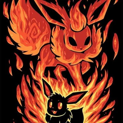 Tranh Hueforge Eevee/Flareon Evolution (STL)