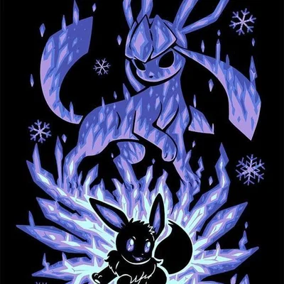 Eevee/Glaceon Evolution Hueforge Art - STL Hueforge