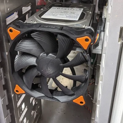 Giá đỡ ổ cứng 3.5 inch vào khay 5.25 inch kèm quạt 120mm cho PC