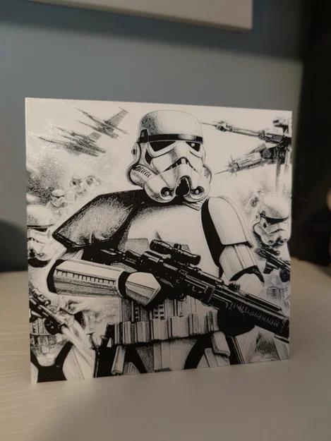 Tranh in 3D Stormtrooper Star Wars - Nghệ thuật HueForge - Image 1