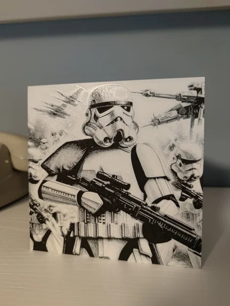 Tranh in 3D Stormtrooper Star Wars - Nghệ thuật HueForge - Image 2