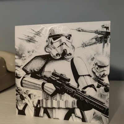 Tranh in 3D Stormtrooper Star Wars - Nghệ thuật HueForge