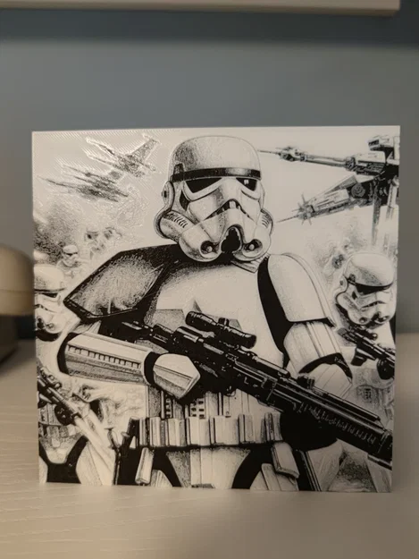 Tranh in 3D Stormtrooper Star Wars - Nghệ thuật HueForge - Image 3