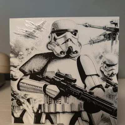 Tranh in 3D Stormtrooper Star Wars - Nghệ thuật HueForge