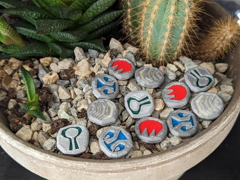 Mô hình cổ ngữ RuneScape (Old School RuneScape Runes) 3D Printing - Image 1